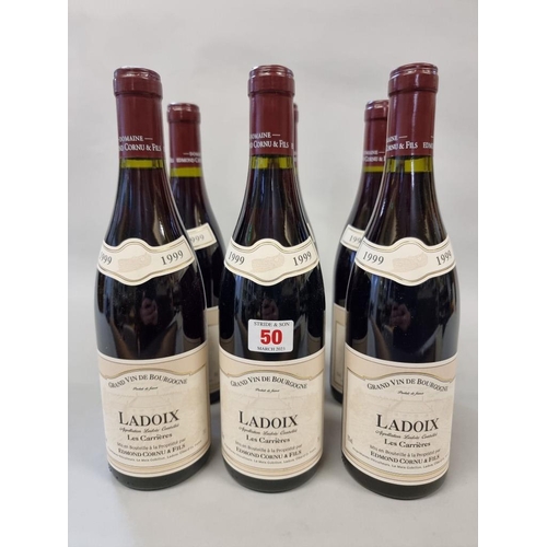 50 - Six 75cl bottles of Ladoix 1er Cru, Les Carrieres, 1999, Edmond Cornu. (6)