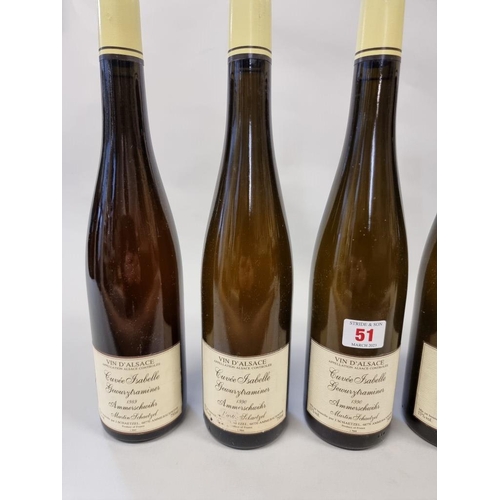 51 - Six 75cl bottles of mixed Gewurztraminer, Martin Schaetzel. (6)