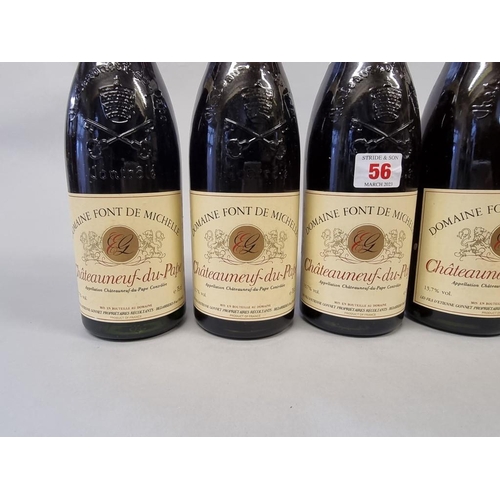 56 - Six 75cl bottles of Chateauneuf du Pape, 1986, Font de Michelle, Etienne Gonnet. (6)... 