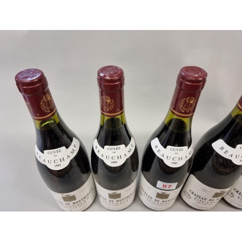 57 - Six 75cl bottles of Gigondas Cuvee Beauchamp, 1985, Chateau Montmirail. (6)