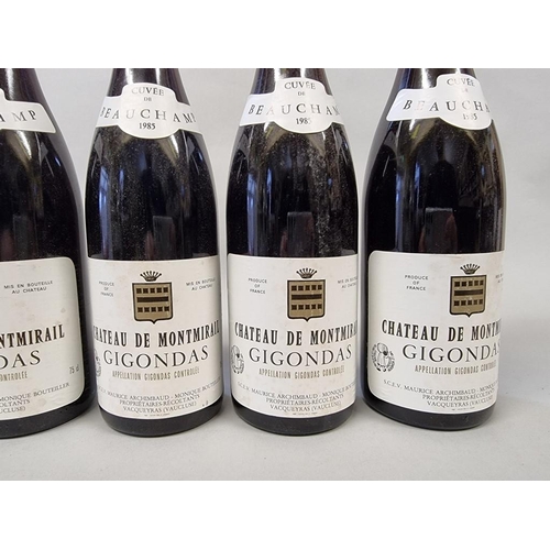 57 - Six 75cl bottles of Gigondas Cuvee Beauchamp, 1985, Chateau Montmirail. (6)