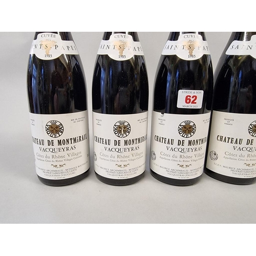 62 - Six 75cl bottles Vacqueyras Cuvee St Papes, Chateau Montmirail. (6)