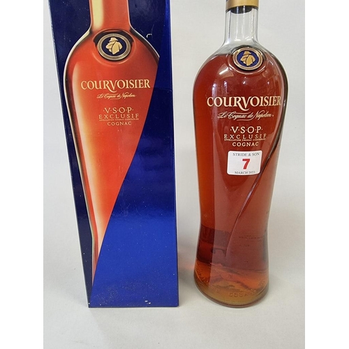 7 - A 1 litre bottle of Courvoisier VSOP Exclusif, in oc.