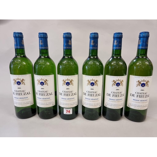 74 - Six 75cl bottles of Chateau De Fieuzal Blanc, 2001, Pessac-Leognan. (6)