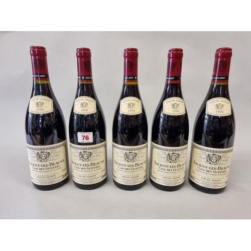 76 - Five 75cl bottles of Savigny Les Beaune Clos des Guettes, 1999, Louis Jadot. (5)