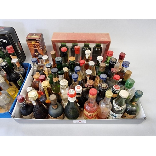 8 - A large collection of 5cl alcohol miniatures, (variable levels).