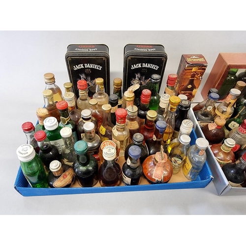 8 - A large collection of 5cl alcohol miniatures, (variable levels).