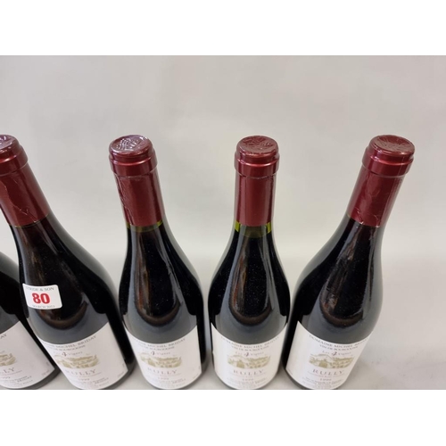 80 - Six 75cl bottles of Rully Les Quatre Vignes, 1999, Dom Michel Briday. (6)