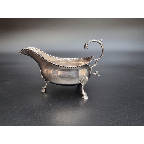 318 - A George III silver sauce boat by John Sidaway, London 1780, 15.5cm, 180g.