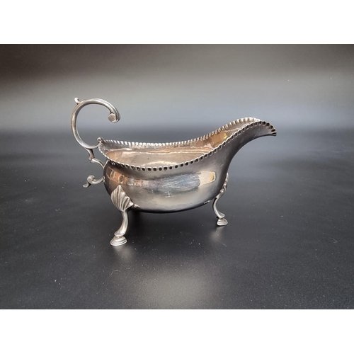 318 - A George III silver sauce boat by John Sidaway, London 1780, 15.5cm, 180g.