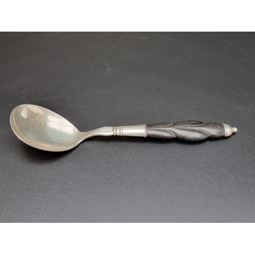 385 - A Danish white metal fork and spoon, stamped L. Berth, assayer Christian F. Heise, 1904-12, 15.5cm; ... 