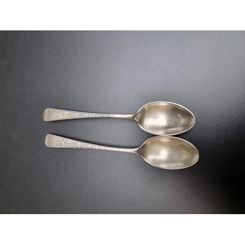 393 - A set of six silver apostle spoons, by Walker & Hall, Sheffield 1897; together with two other si... 