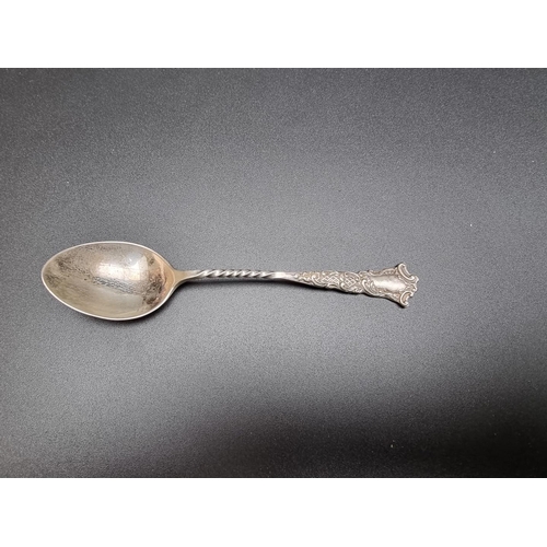 399 - A cased set of six silver teaspoons, by Edward Barnard & Sons Ltd, London 1901; together with th... 