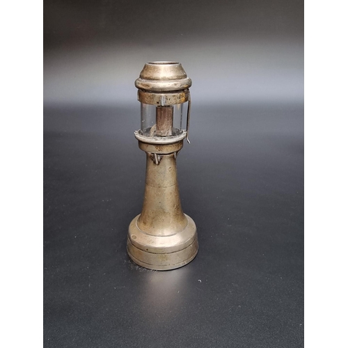 432 - A silver novelty lighthouse table lighter, by Grey & Co, Chester 1911, stamped retailers mark 'W... 