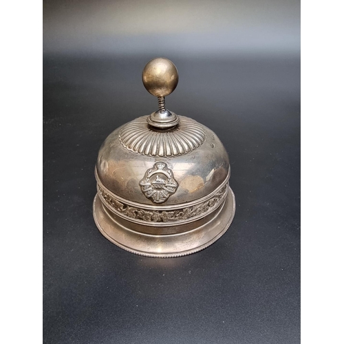 454 - A Victorian silver '30th (Cambridgeshire) Regiment of Foot' table bell, by Mappin & Webb, London... 