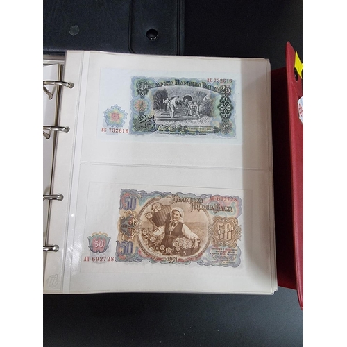 821 - Banknotes: four albums of World banknotes; to include: Europe; Asia; and North and South American ex... 