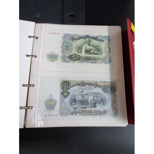 821 - Banknotes: four albums of World banknotes; to include: Europe; Asia; and North and South American ex... 