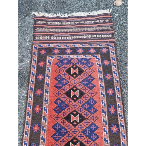 1007 - A Persian runner, having repeated design to central field, with star borders, 285 x 65cm.... 
