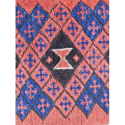 1007 - A Persian runner, having repeated design to central field, with star borders, 285 x 65cm.... 