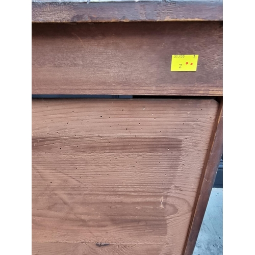 1078 - A Victorian walnut and inlaid pier cabinet, 79.5cm wide.