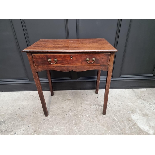 1080 - A George III mahogany side table, 73cm wide.