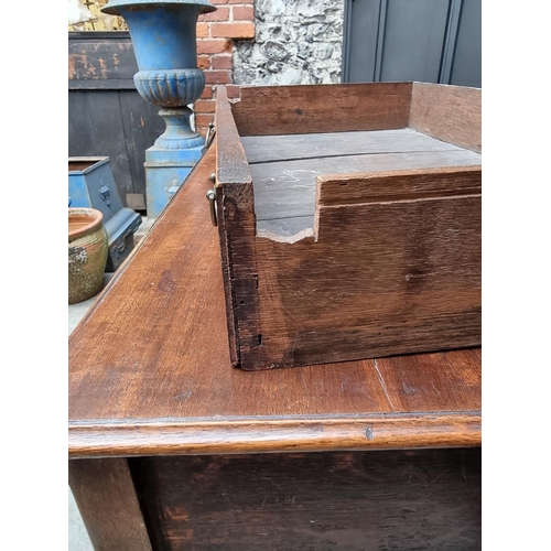 1080 - A George III mahogany side table, 73cm wide.