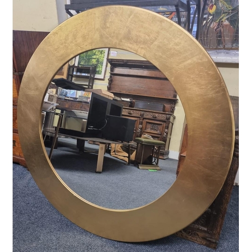 1126 - An Art Deco style wall mirror, 101.5cm x 73cm; together with another large gilt framed circular wall... 