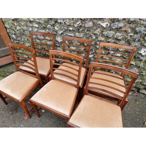 1158 - A set of six 19th century elm dining chairs. 