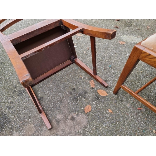 1158 - A set of six 19th century elm dining chairs. 