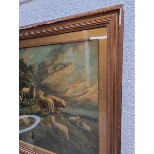 1174 - Eugene Verboeckhoven, sheep in a landscape, signed and dated Paris 184?, oil on canvas, 49 x 60... 