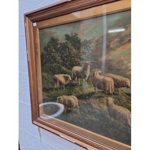 1174 - Eugene Verboeckhoven, sheep in a landscape, signed and dated Paris 184?, oil on canvas, 49 x 60... 