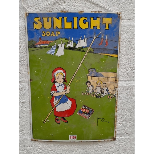 1179 - A reproduction enamel 'Sunlight Soap' sign, by Dodo Designs, 51 x 35cm.