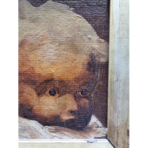 1181 - Manner of Walter Sickert, head study of a young child, oil on board, 14.5 x 14.5cm. Proven... 