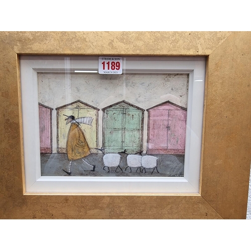 1189 - Sam Toft, 'Along the Prom with Audrey, Maud and Ethel', signed, mixed media, 14.5 x 20.5cm.... 