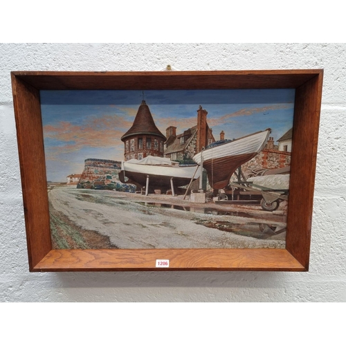 1206 - T Francis Barrett, 'Bosham Harbour', signed and dated 1958, oil on board, 39.5 x 60cm. ... 