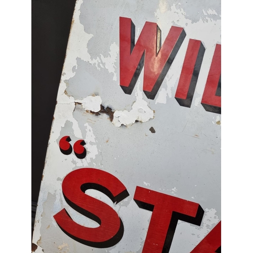 1219 - A vintage enamel 'Wills's Star Cigarettes' sign, 91 x 61cm.