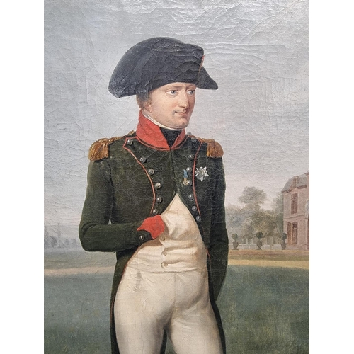 1224 - European School, 19th century, standing portrait of Napoleon Bonaparte in the grounds of Chateau de ... 
