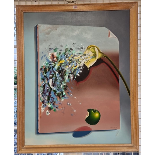 1229 - Carlo Magno, still life, signed, extensively inscribed verso, oil on canvas, 99 x 79cm. ... 