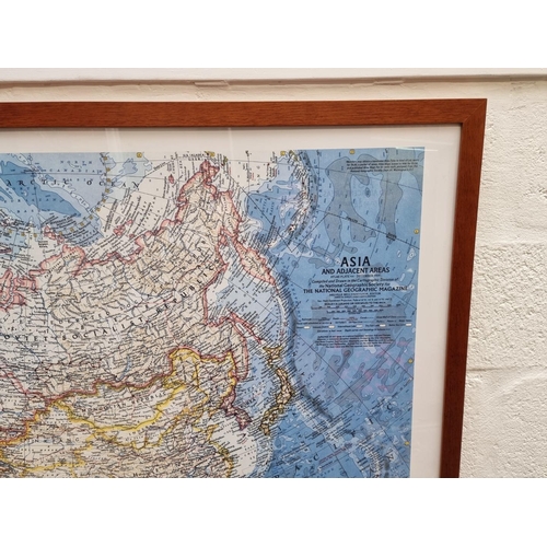 1245 - A large reproduction map of Asia, 89 x 120.5cm. 