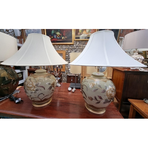 1263 - A pair of modern table lamps, total height 76cm.