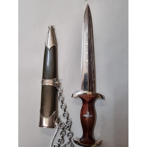 1651 - A German Third Reich style NPEA Leader's dagger and sheath.