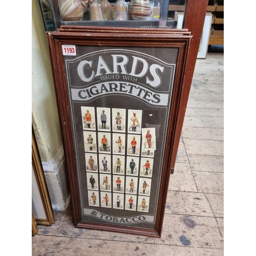 1193 - A set of four framed displays of Player's cigarette cards. 