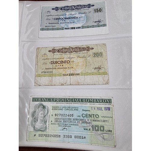 821 - Banknotes: four albums of World banknotes; to include: Europe; Asia; and North and South American ex... 