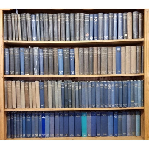 153 - NAVY RECORDS SOCIETY: a near complete run of 172 volumes, 1894-2019, publishers blue cloth, som... 