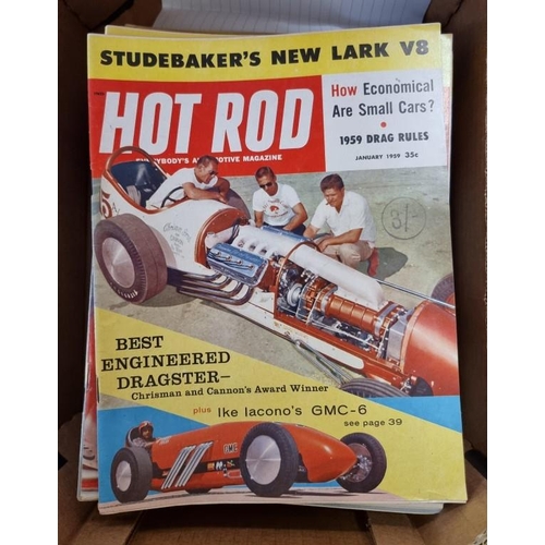 170 - HOT ROD MAGAZINE: collection of 21 issues of 'Hot Rod Magazine', 1957-61: plus 8 other misc. hobbyis... 