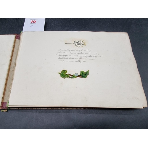 19 - GEORGIAN SCRAP ALBUM: early 19thc scrap album containing a broad range of pencil sketches, prin... 