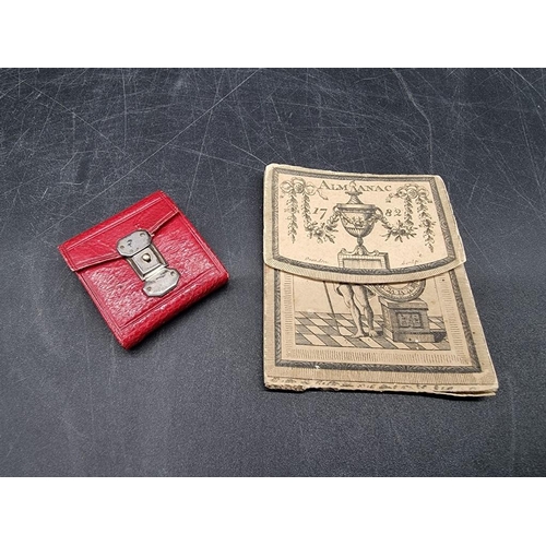 2 - MINIATURE ALMANAC: Almanac for 1782, London, Company of Stationers: 12pp inc. printed card covers cl... 