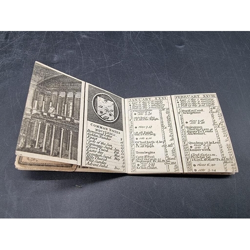 2 - MINIATURE ALMANAC: Almanac for 1782, London, Company of Stationers: 12pp inc. printed card covers cl... 