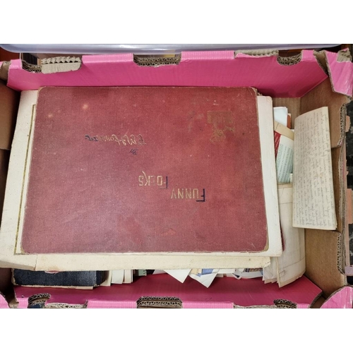 232 - EPHEMERA & PHOTOGRAPHS: a quantity in one box, largely earlier c20 printed and manuscript e... 