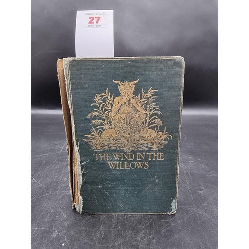 27 - GRAHAME (Kenneth): 'The Wind in the Willows': London, Methuen, 1908: FIRST EDITION. Publishers blue ... 